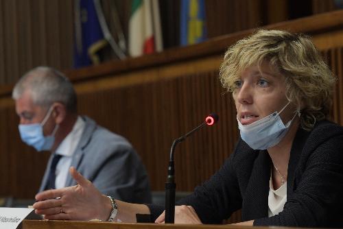L'assessore alle Finanze Barbara Zilli interviene in I Commissione integrata del Consiglio regionale 